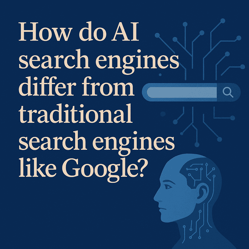 How do AI search engines differ from traditional search engines like Google?